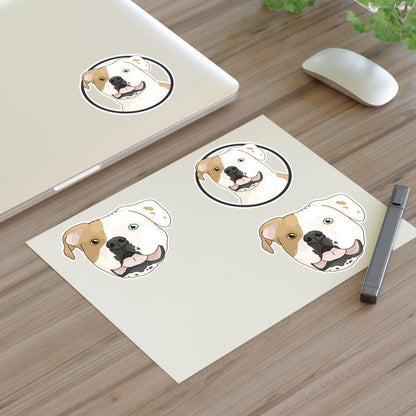 American Bulldog Circle | Sticker Sheet - Detezi Designs - 32735194608018156944