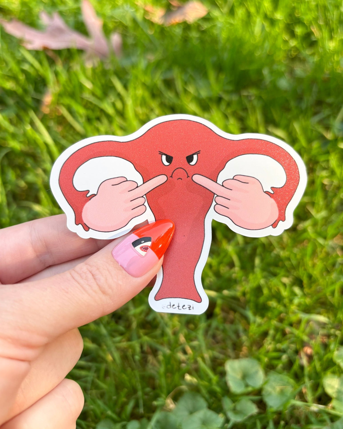 Angry Uterus | Vinyl Sticker - Detezi Designs-