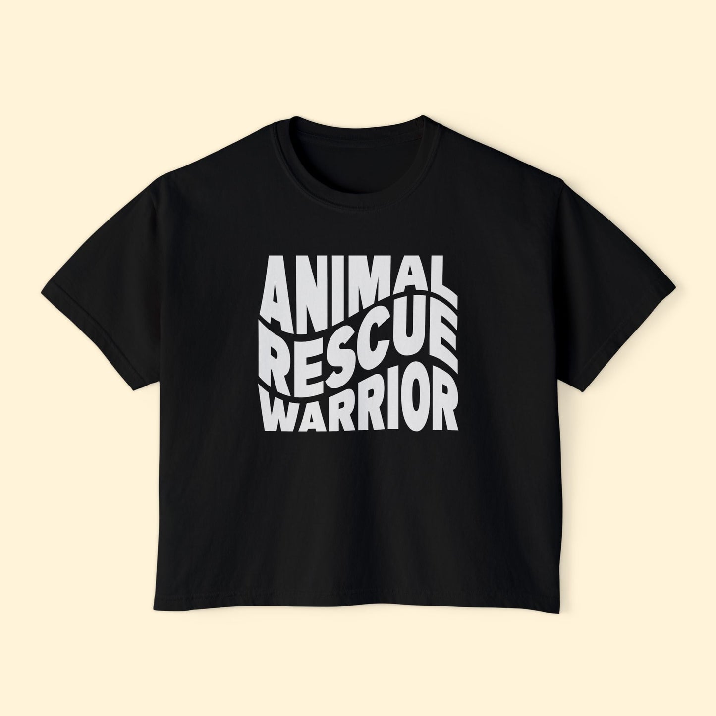 Animal Rescue Warrior | Comfort Colors Boxy Tee - Detezi Designs - 11611851227187191277