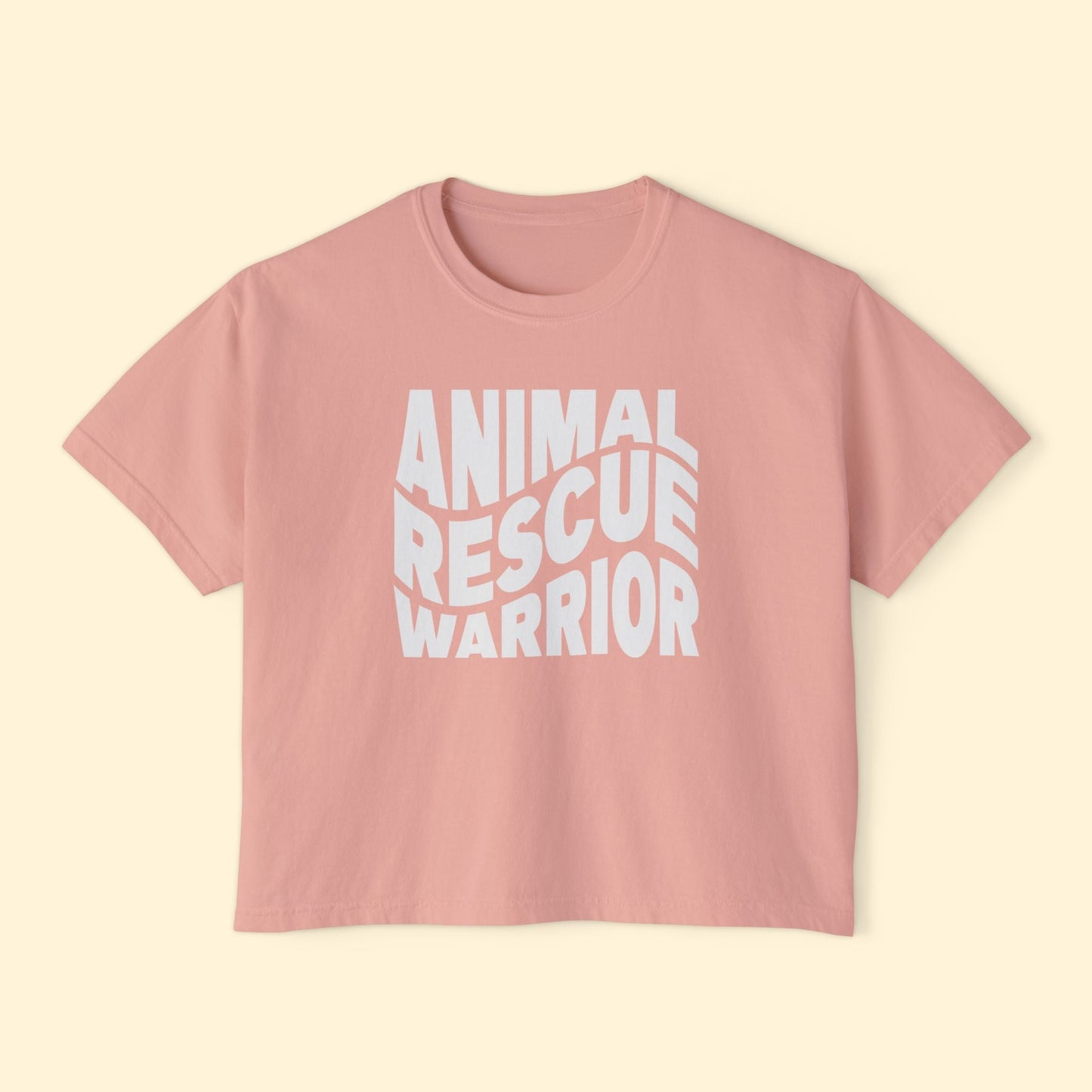 Animal Rescue Warrior | Comfort Colors Boxy Tee - Detezi Designs - 16809294986157454702