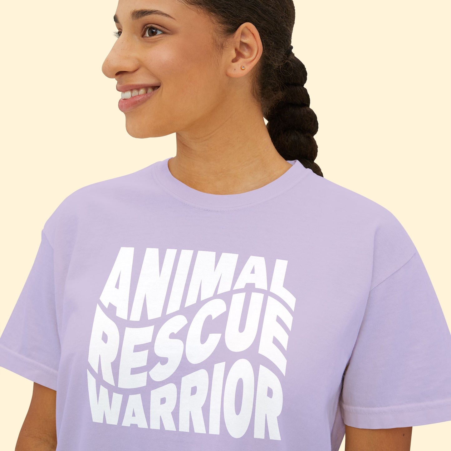 Animal Rescue Warrior | Comfort Colors Boxy Tee - Detezi Designs - 17320647509824532721