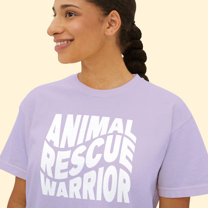 Animal Rescue Warrior | Comfort Colors Boxy Tee - Detezi Designs - 17320647509824532721