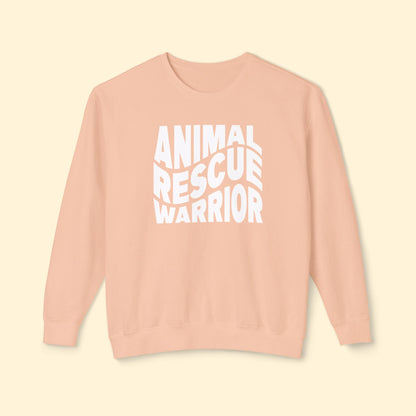 Animal Rescue Warrior | Comfort Colors Crewneck Sweatshirt - Detezi Designs - 19086216866015501264