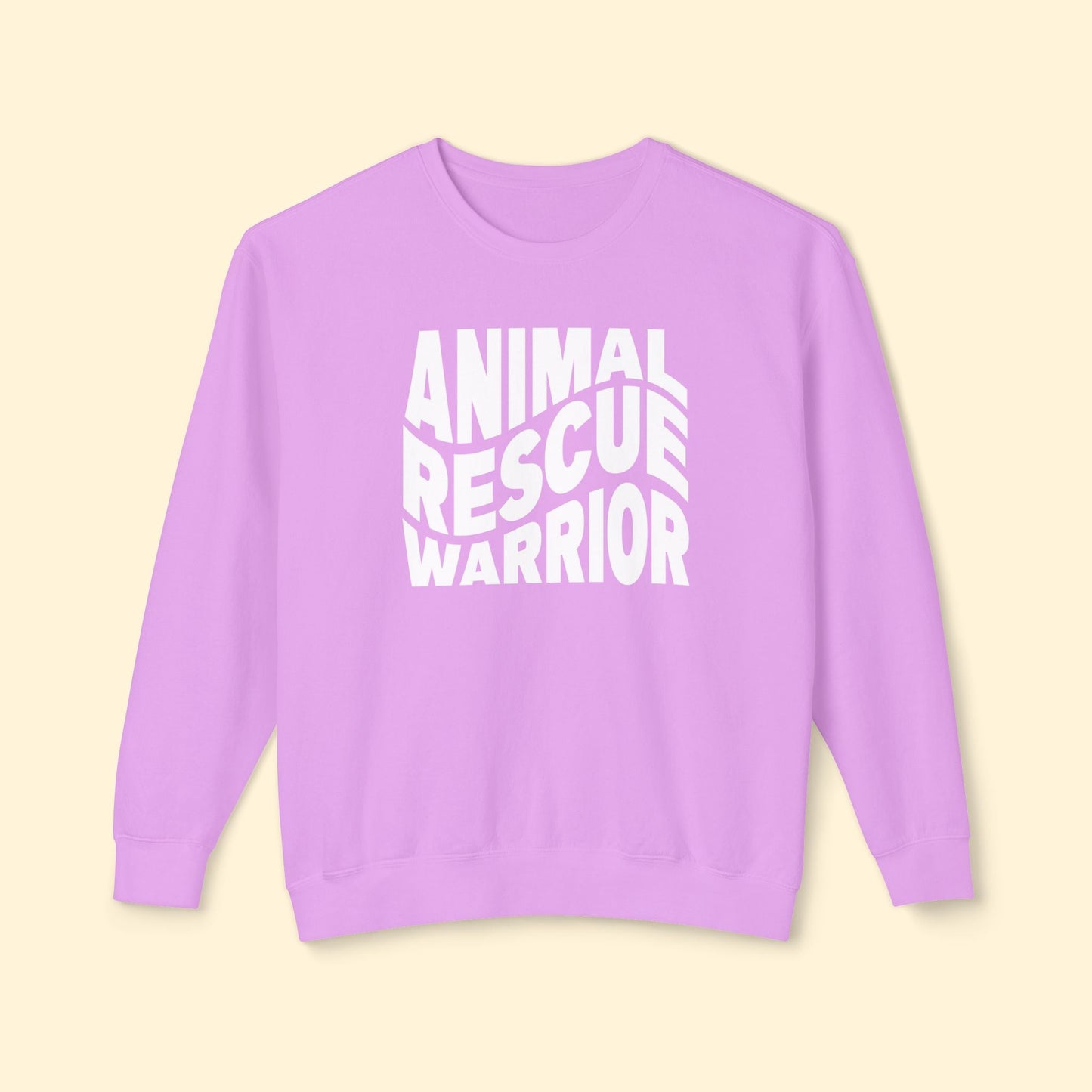 Animal Rescue Warrior | Comfort Colors Crewneck Sweatshirt - Detezi Designs - 35567149063553813796