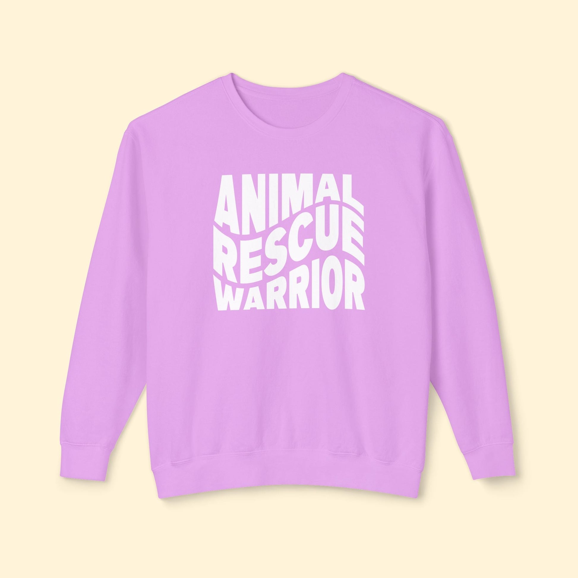 Animal Rescue Warrior | Comfort Colors Crewneck Sweatshirt - Detezi Designs - 35567149063553813796