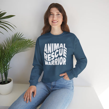 Animal Rescue Warrior | Crewneck Sweatshirt - Detezi Designs - 12476224965621567949