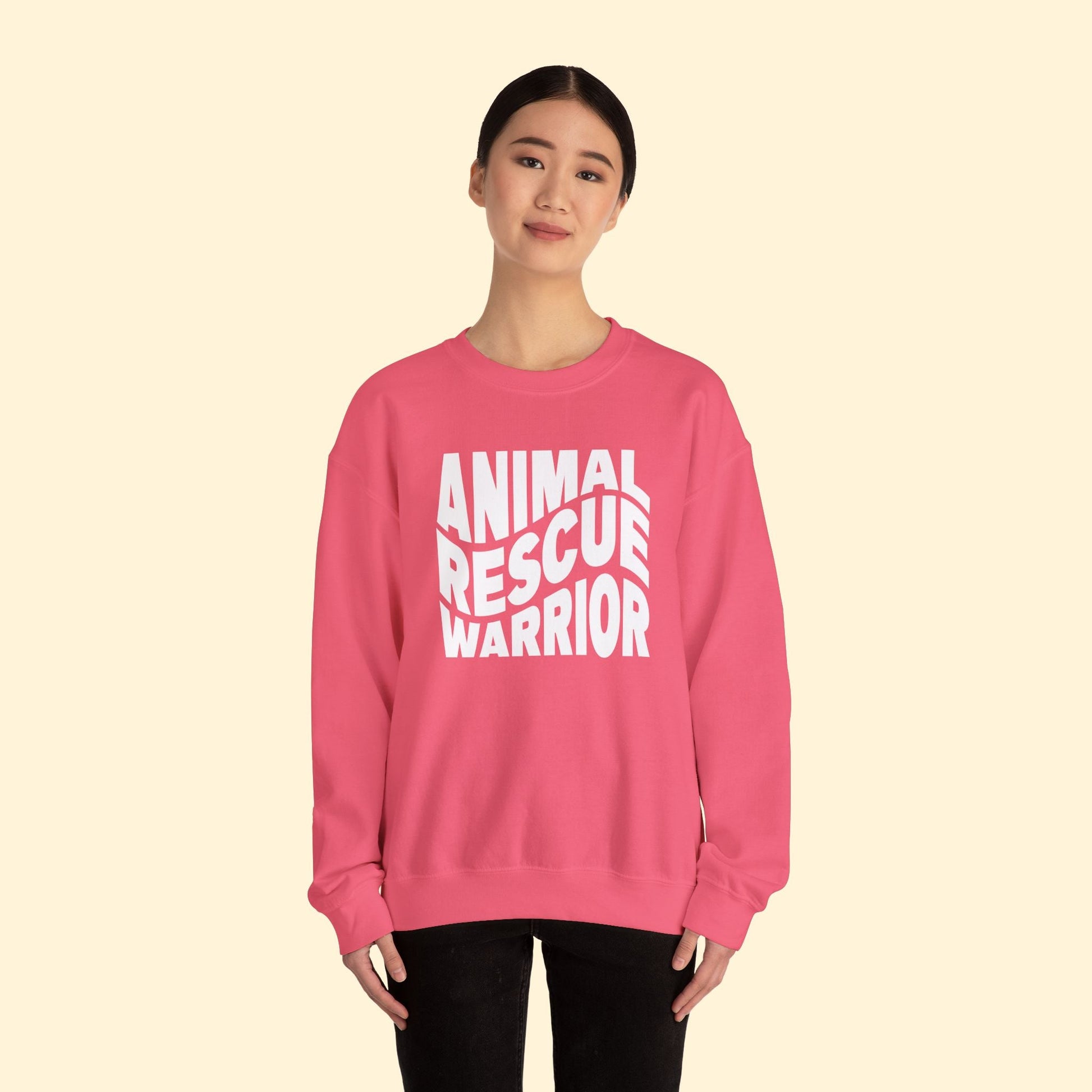 Animal Rescue Warrior | Crewneck Sweatshirt - Detezi Designs - 21891219842153621479