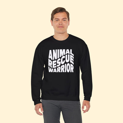 Animal Rescue Warrior | Crewneck Sweatshirt - Detezi Designs - 21891219842153621479