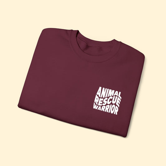Animal Rescue Warrior | Embroidered | Unisex Crewneck Sweatshirt - Detezi Designs - 98920183254035387994