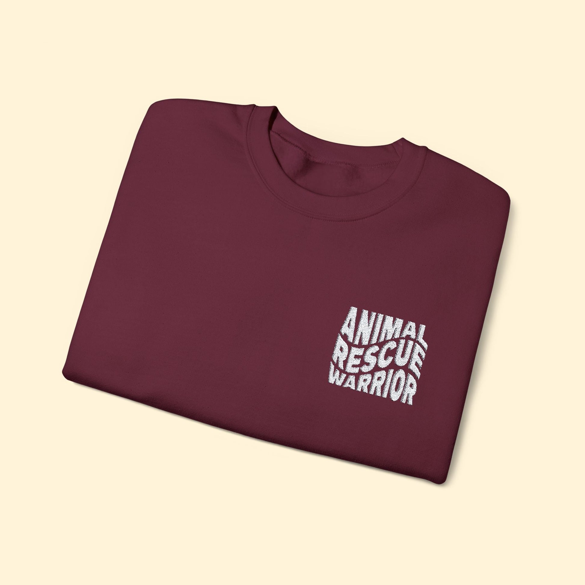 Animal Rescue Warrior | Embroidered | Unisex Crewneck Sweatshirt - Detezi Designs - 98920183254035387994