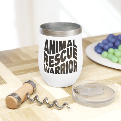 Animal Rescue Warrior | Wine Tumbler - Detezi Designs - 78084790161952202137