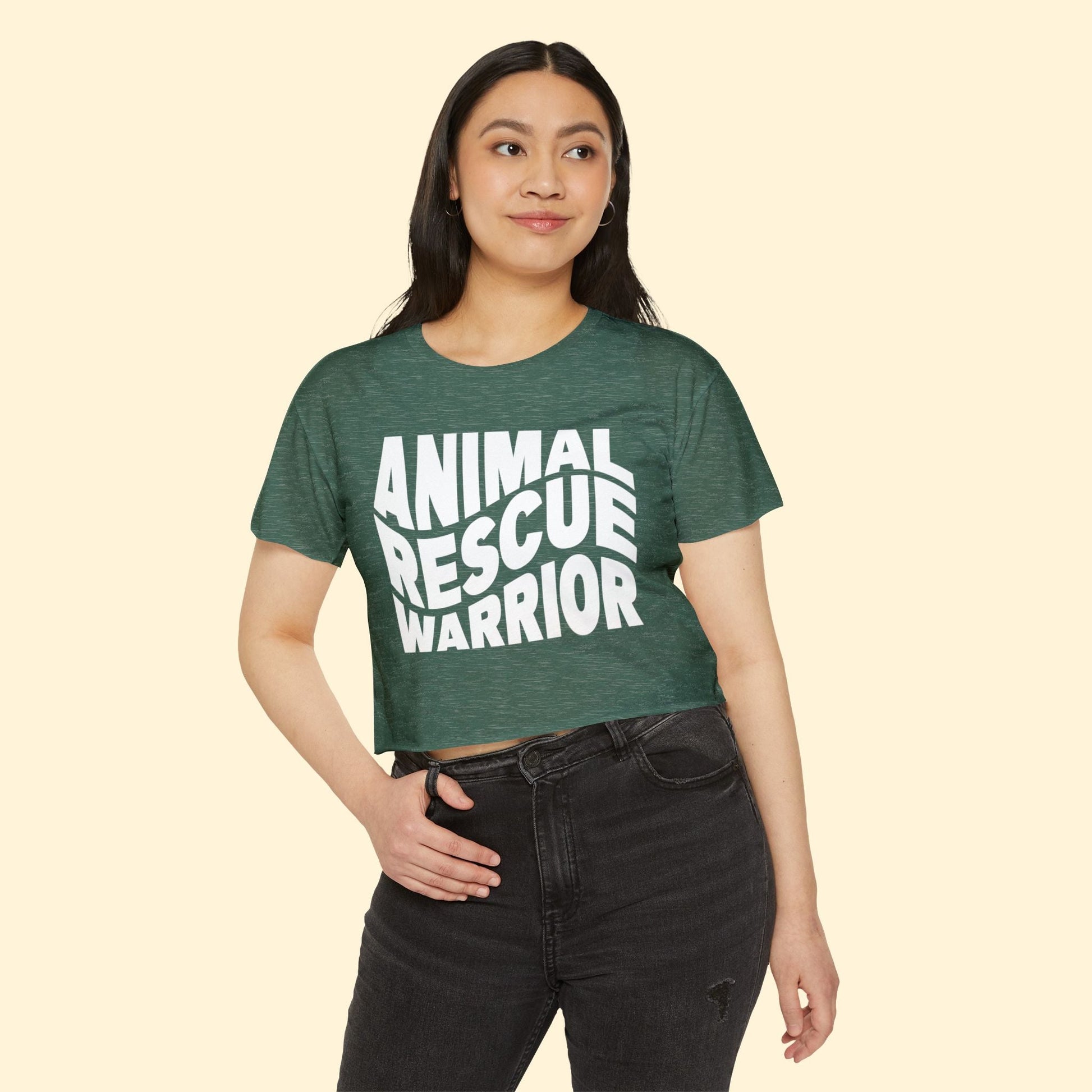 Animal Rescue Warrior | Women's Festival Crop Top - Detezi Designs - 26324803748956442912