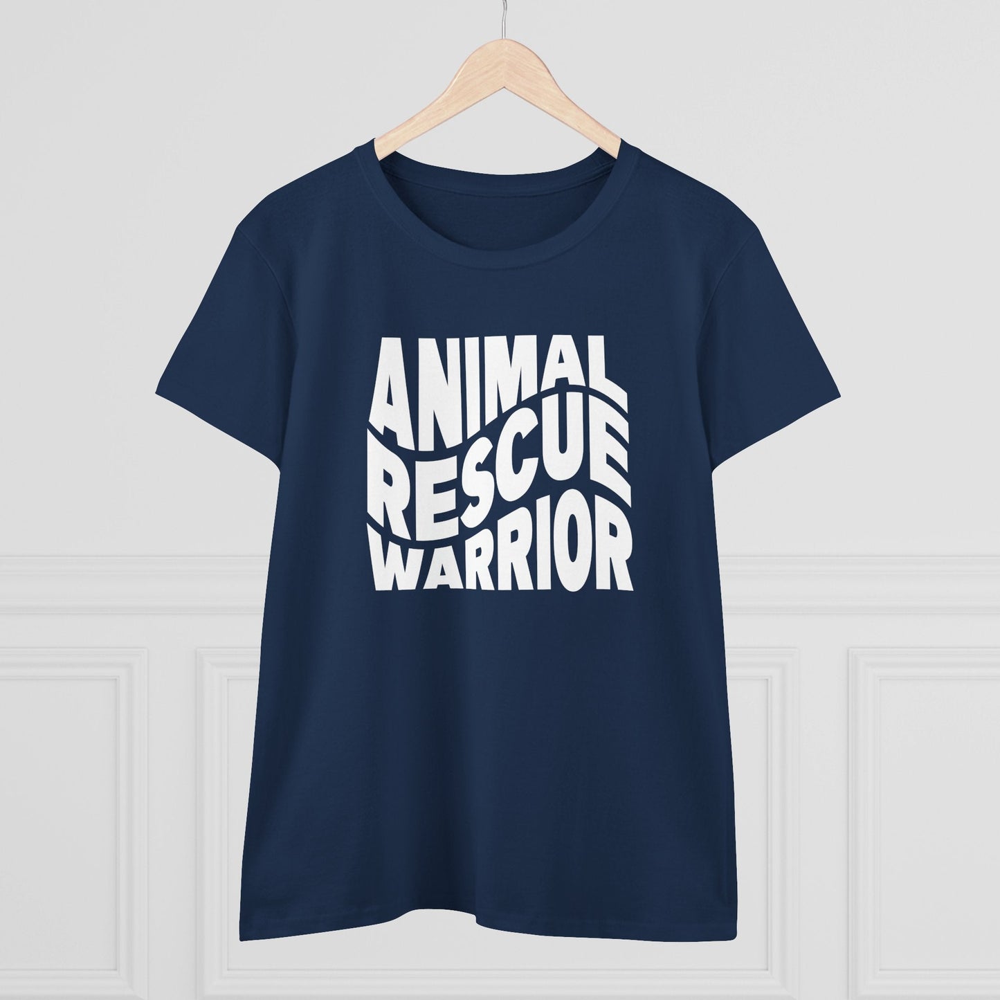 Animal Rescue Warrior | Women's Midweight Cotton Tee - Detezi Designs - 10645655309934797029