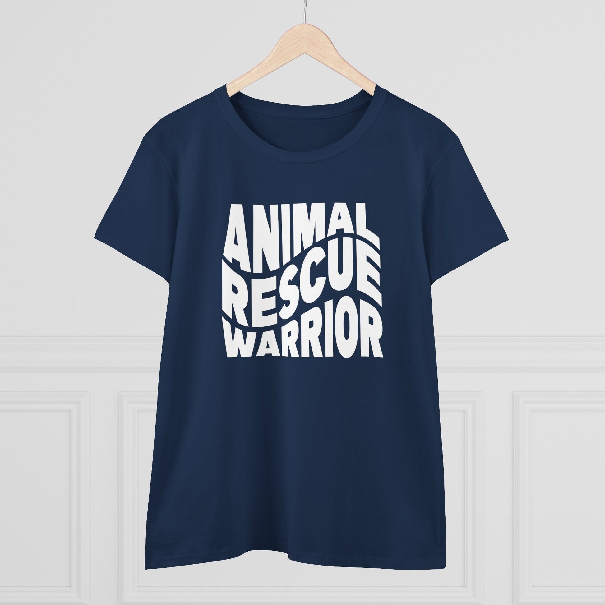Animal Rescue Warrior | Women's Midweight Cotton Tee - Detezi Designs - 10645655309934797029