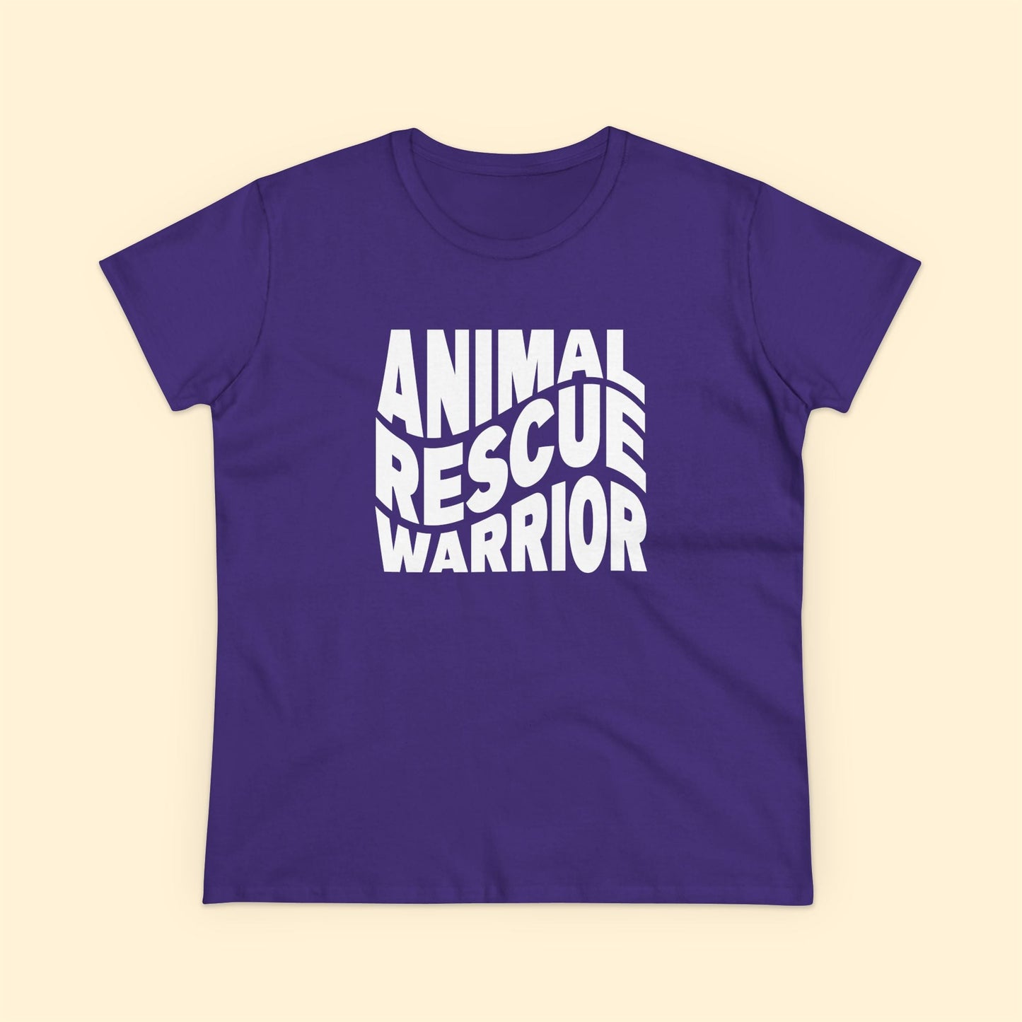 Animal Rescue Warrior | Women's Midweight Cotton Tee - Detezi Designs - 23391693505807186980