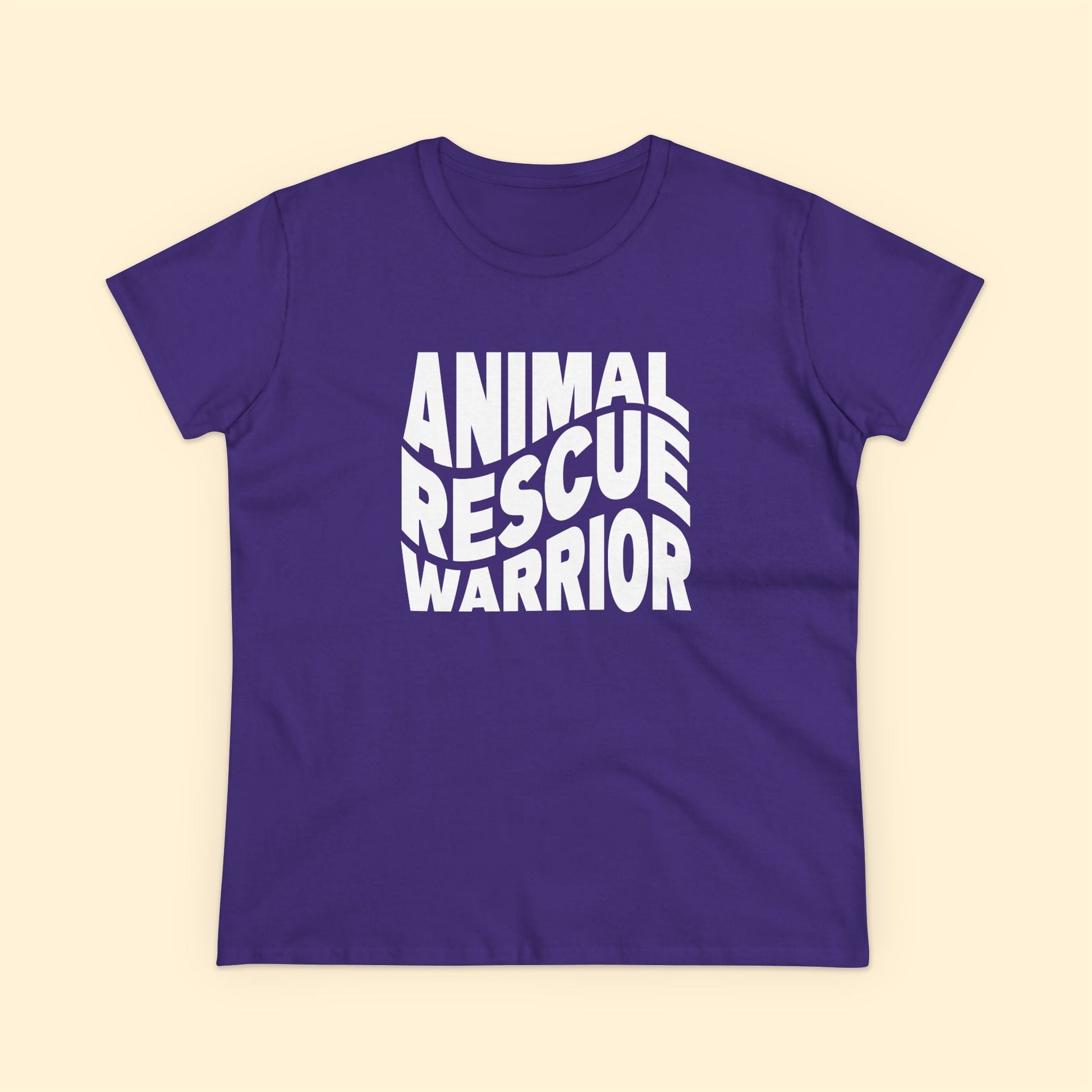 Animal Rescue Warrior | Women's Midweight Cotton Tee - Detezi Designs - 23391693505807186980