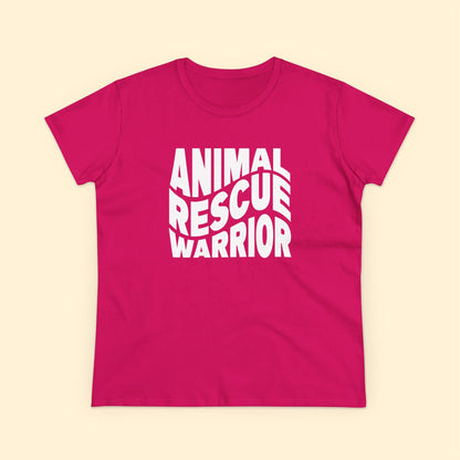 Animal Rescue Warrior | Women's Midweight Cotton Tee - Detezi Designs - 30512233020641224463