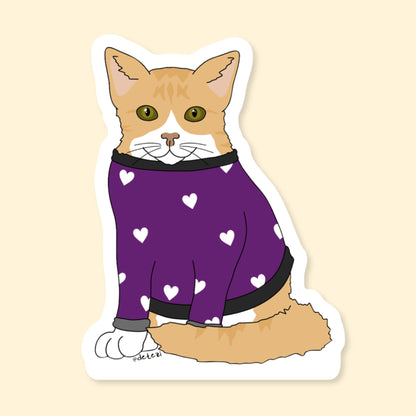 Asexual Kitten | Vinyl Sticker - Detezi Designs-