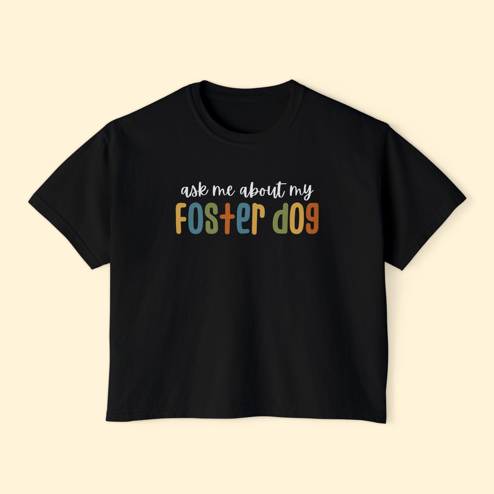 Ask Me About Foster Dog | Comfort Colors Boxy Tee - Detezi Designs - 11473878314771905834