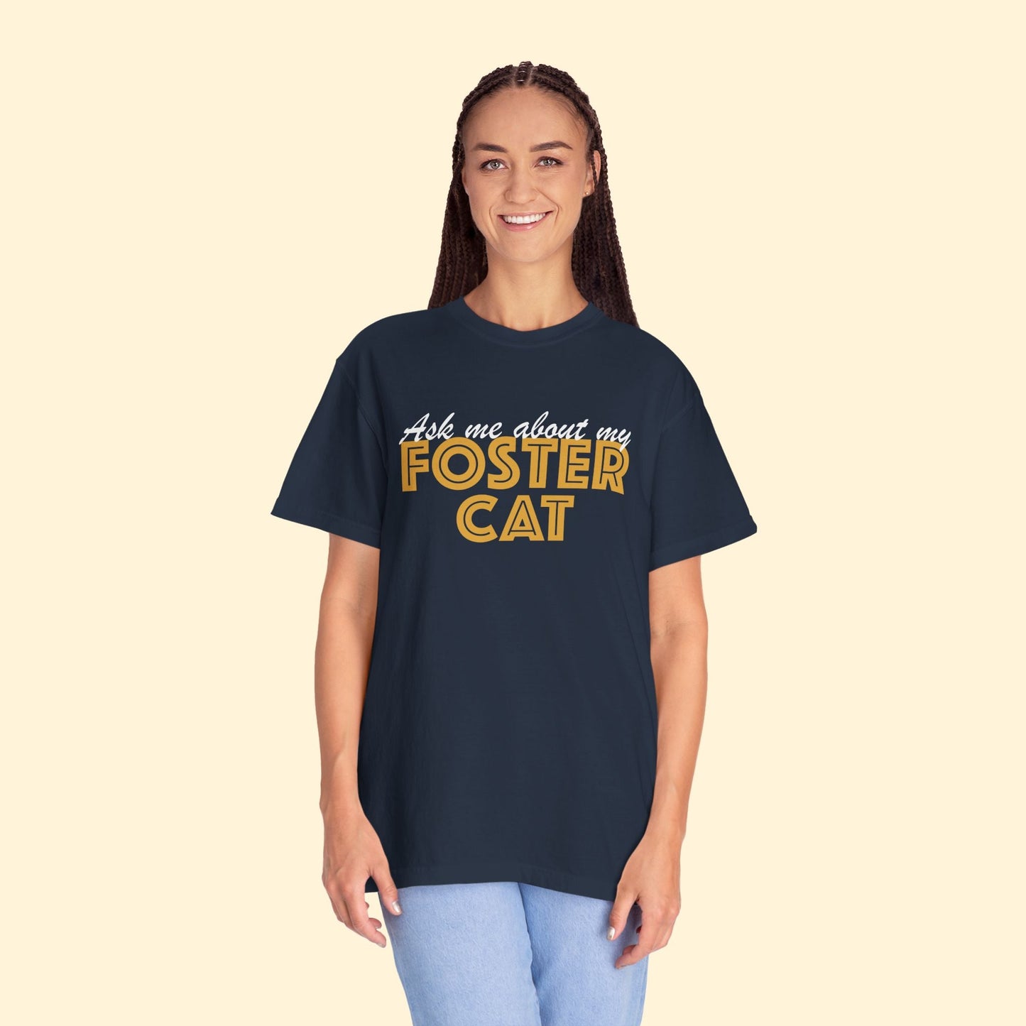 Ask Me About My Foster Cat | Classic | Comfort Colors Unisex T-shirt - Detezi Designs - 12381988605219445263
