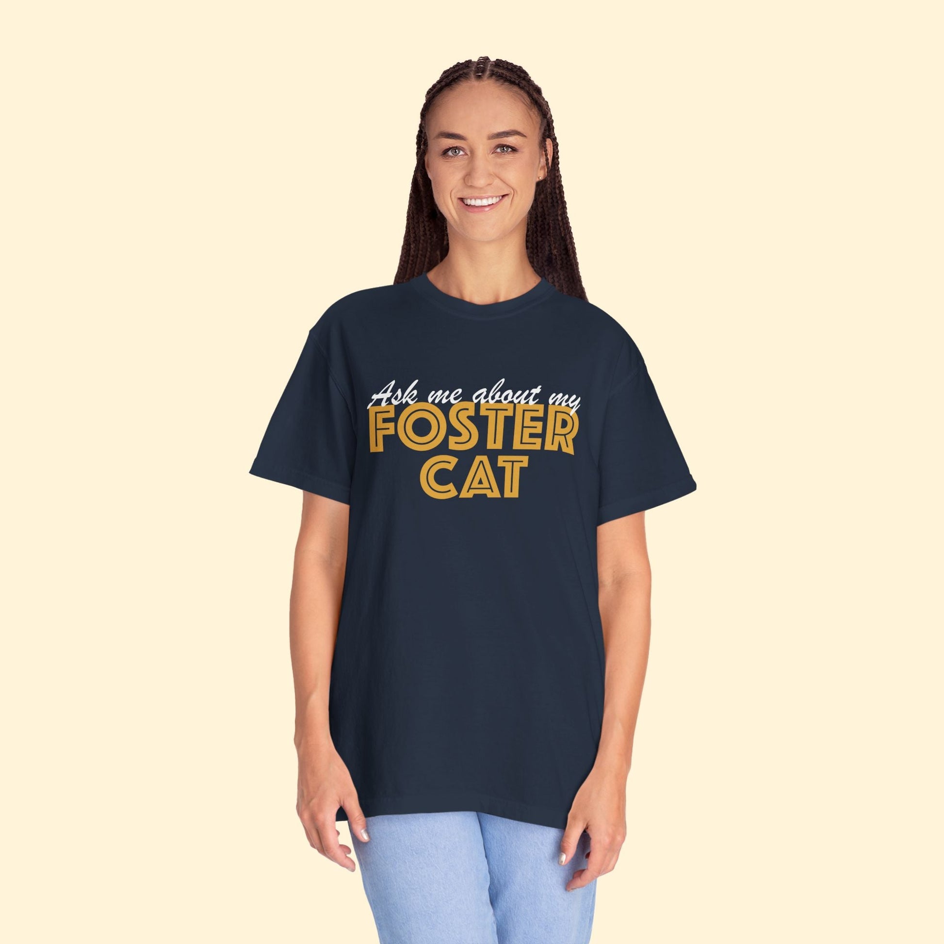 Ask Me About My Foster Cat | Classic | Comfort Colors Unisex T-shirt - Detezi Designs - 12381988605219445263