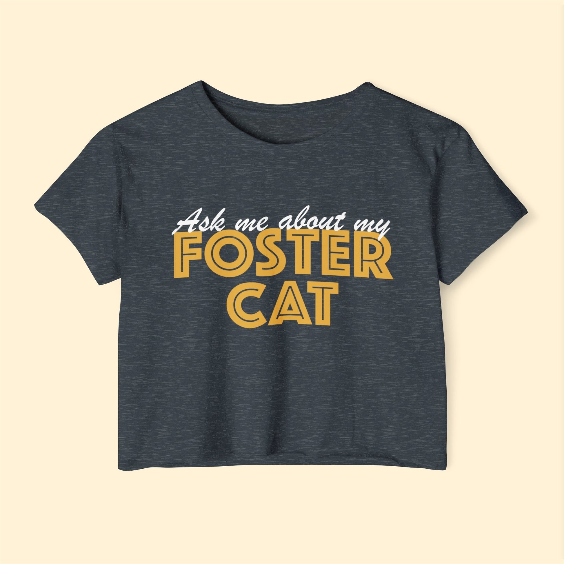 Ask Me About My Foster Cat | Classic | Women's Festival Crop Top - Detezi Designs-18635274137028865266