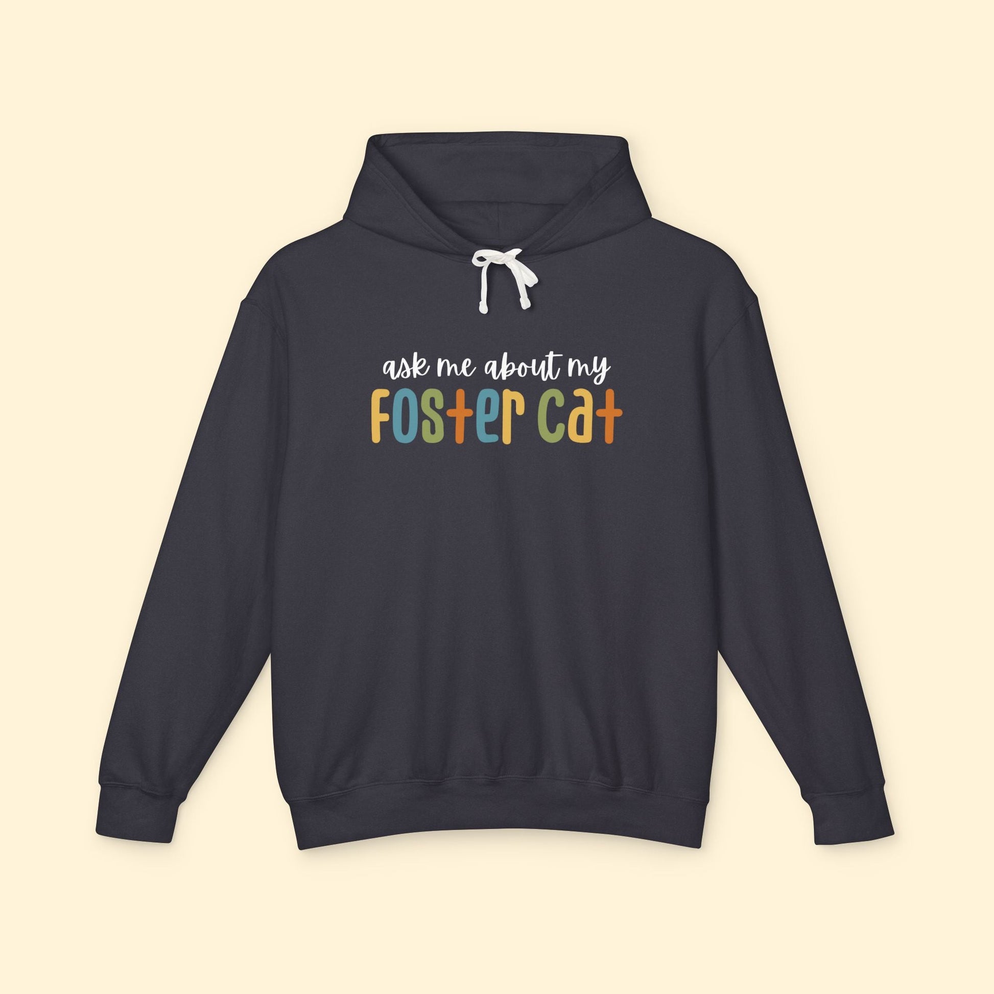 Ask Me About My Foster Cat | Comfort Colors Hooded Sweatshirt - Detezi Designs - 32303891033731798198