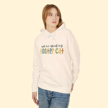 Ask Me About My Foster Cat | Comfort Colors Hooded Sweatshirt - Detezi Designs - 32303891033731798198