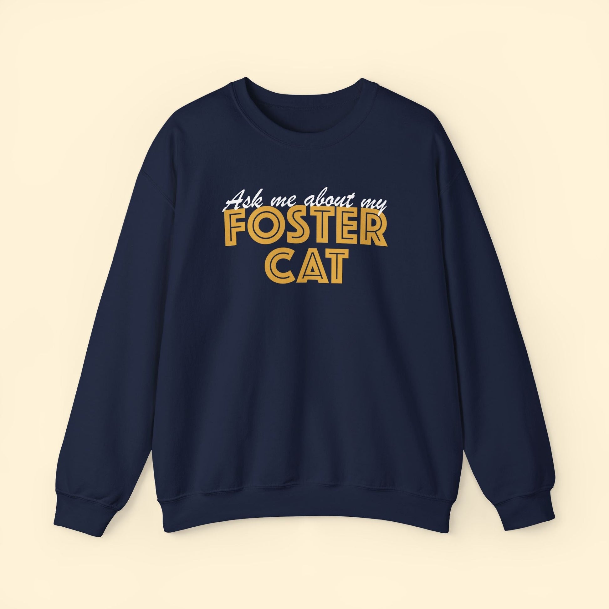 Ask Me About My Foster Cat | Crewneck Sweatshirt - Detezi Designs - 10482565021099863655