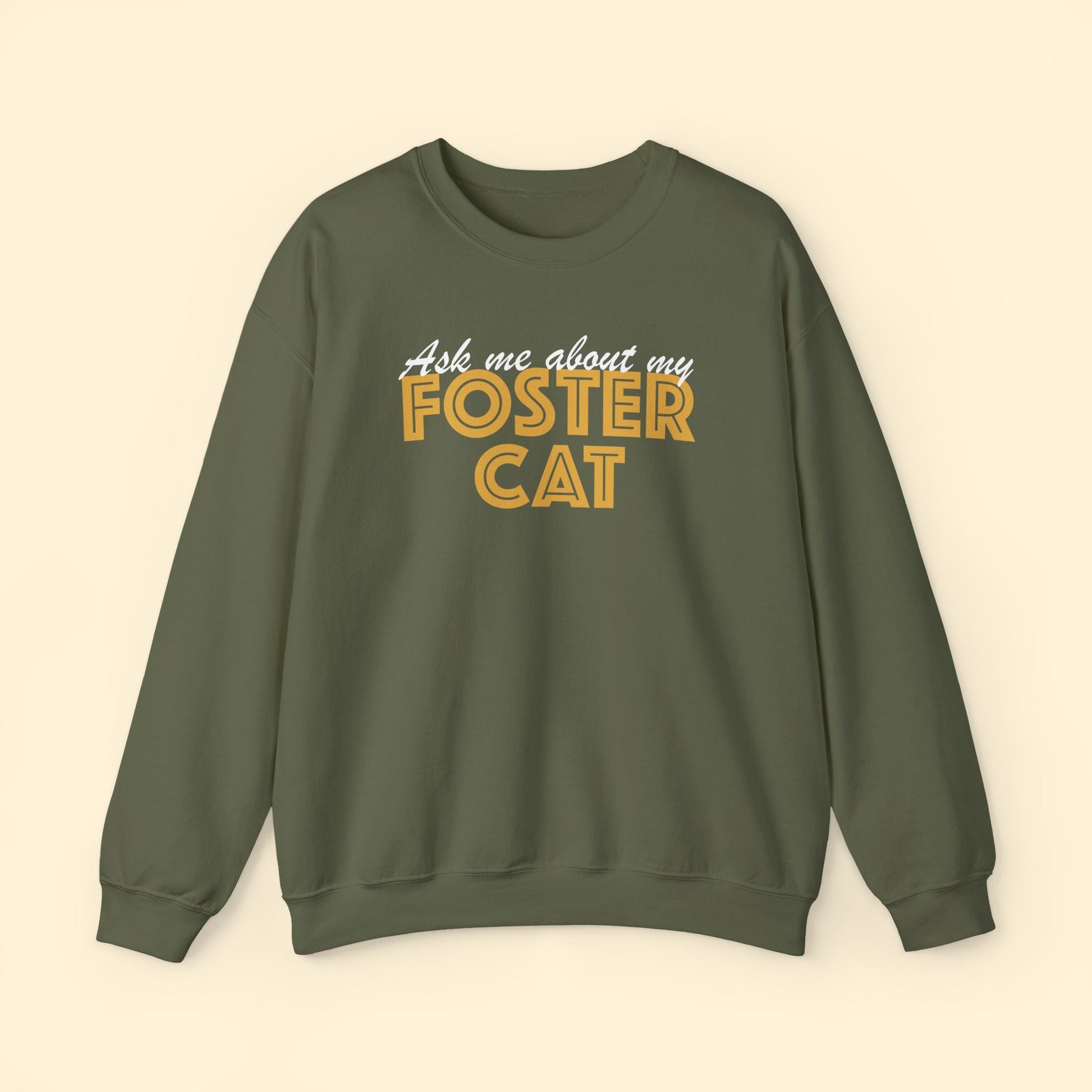 Ask Me About My Foster Cat | Crewneck Sweatshirt - Detezi Designs - 27227161026348204706