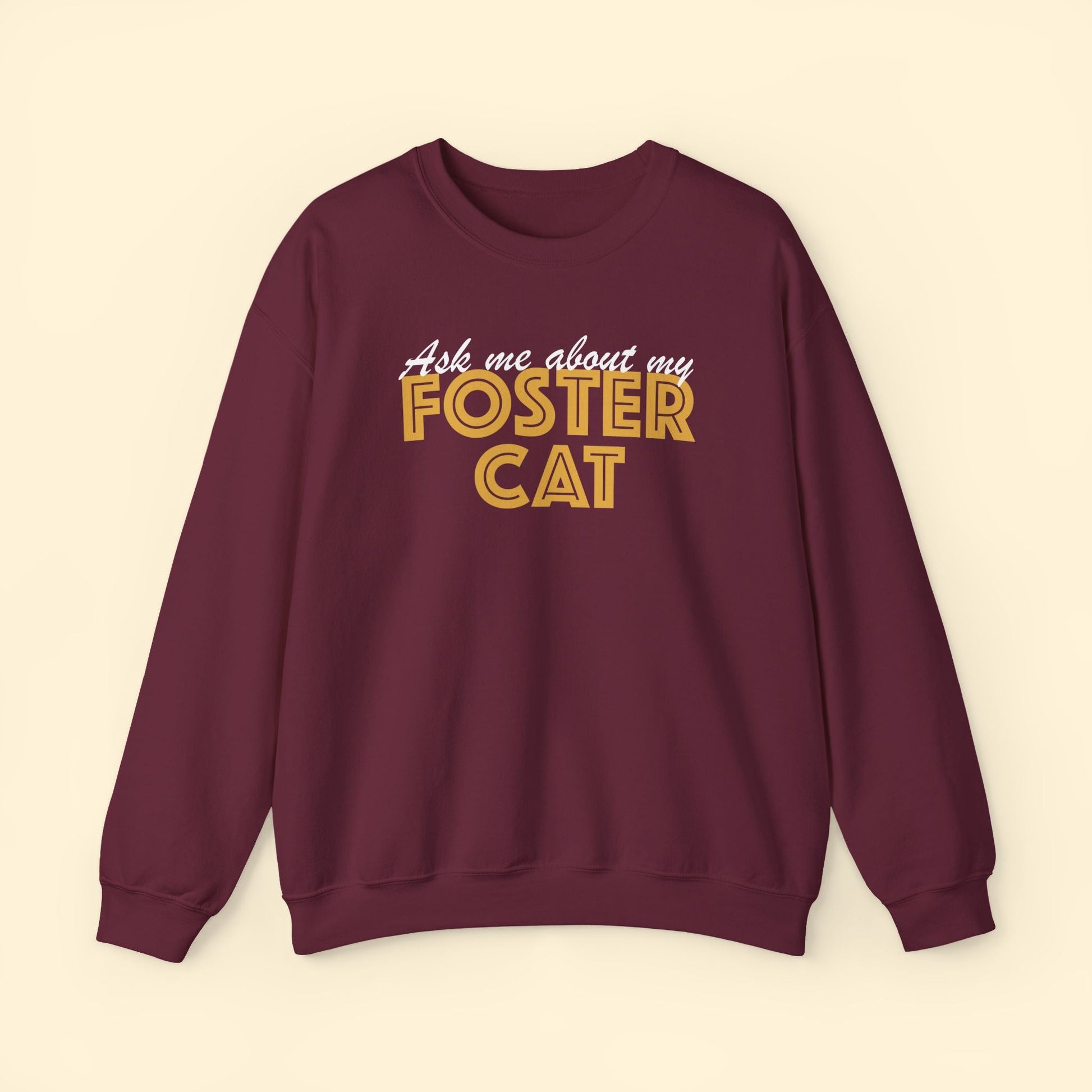 Ask Me About My Foster Cat | Crewneck Sweatshirt - Detezi Designs - 27981357149075464430