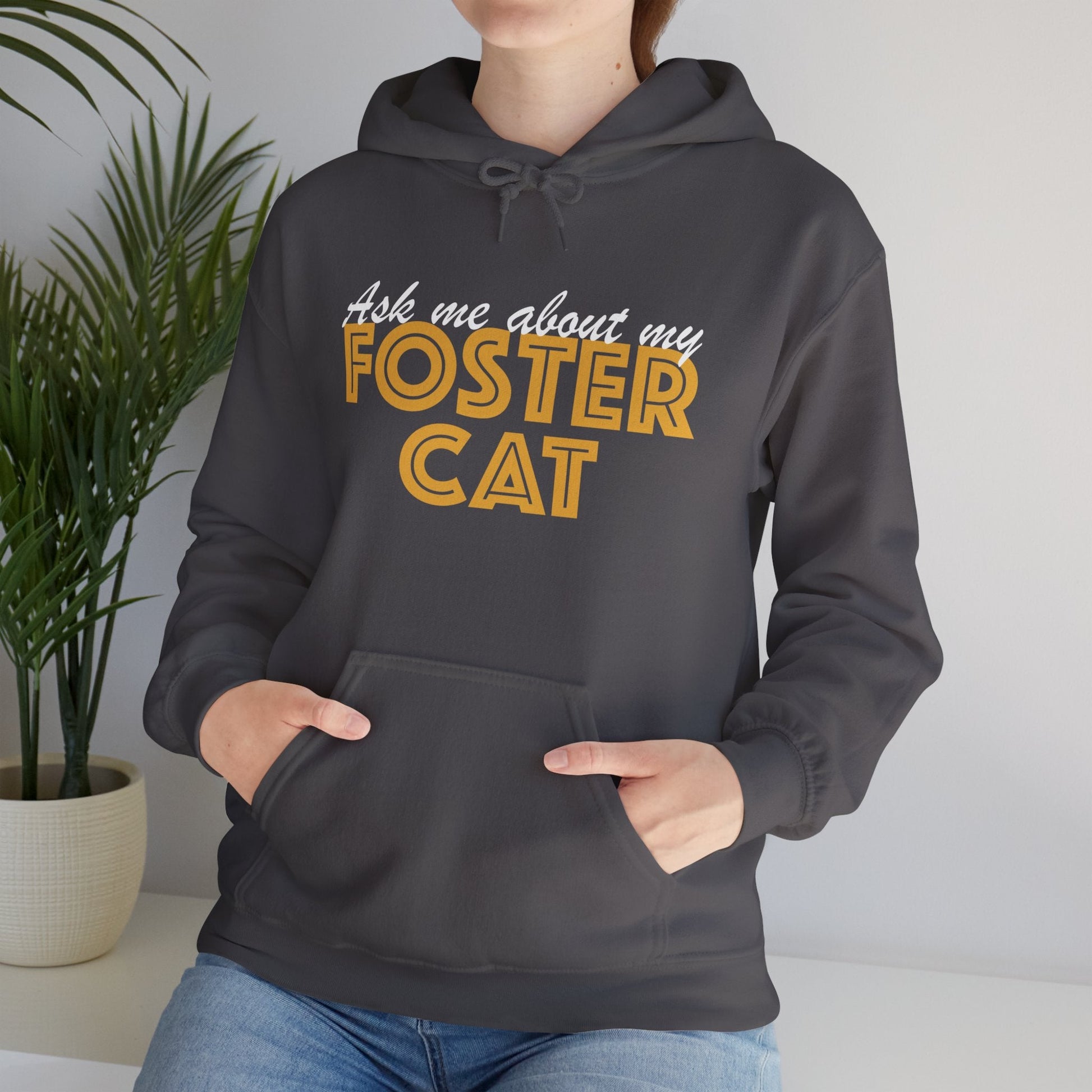 Ask Me About My Foster Cat | Hooded Sweatshirt - Detezi Designs-18733194345712557143