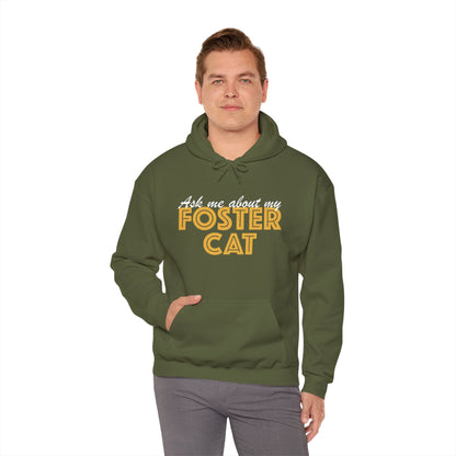 Ask Me About My Foster Cat | Hooded Sweatshirt - Detezi Designs-18847173419037194454