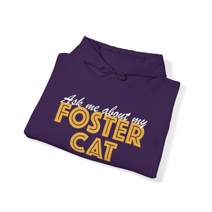 Ask Me About My Foster Cat | Hooded Sweatshirt - Detezi Designs-18847173419037194454
