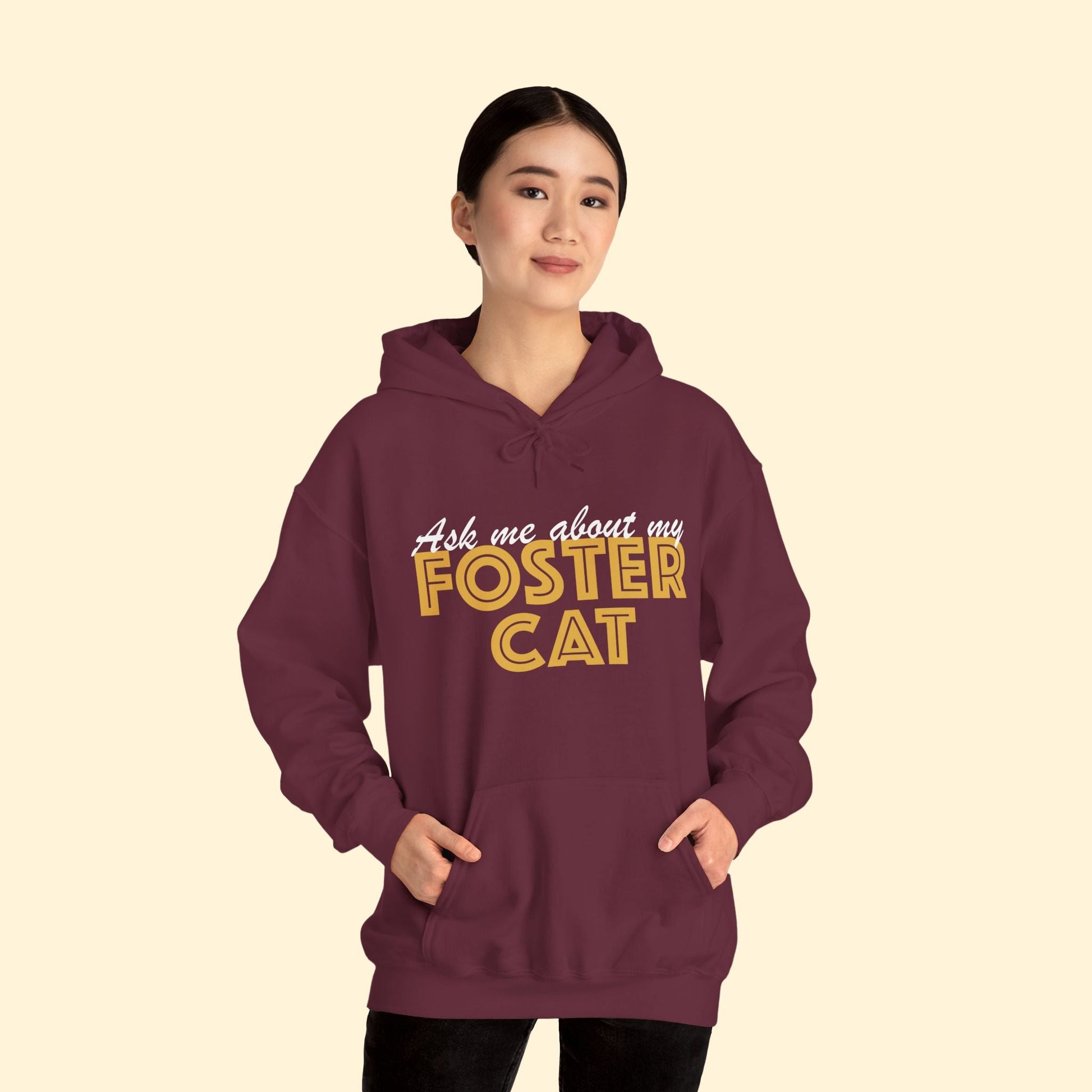 Ask Me About My Foster Cat | Hooded Sweatshirt - Detezi Designs - 23294194320501061918