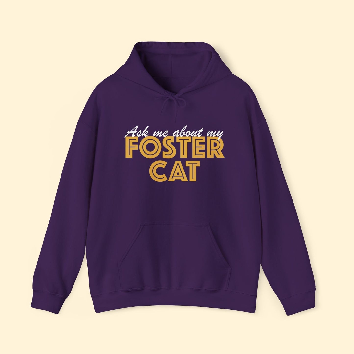 Ask Me About My Foster Cat | Hooded Sweatshirt - Detezi Designs - 23294194320501061918