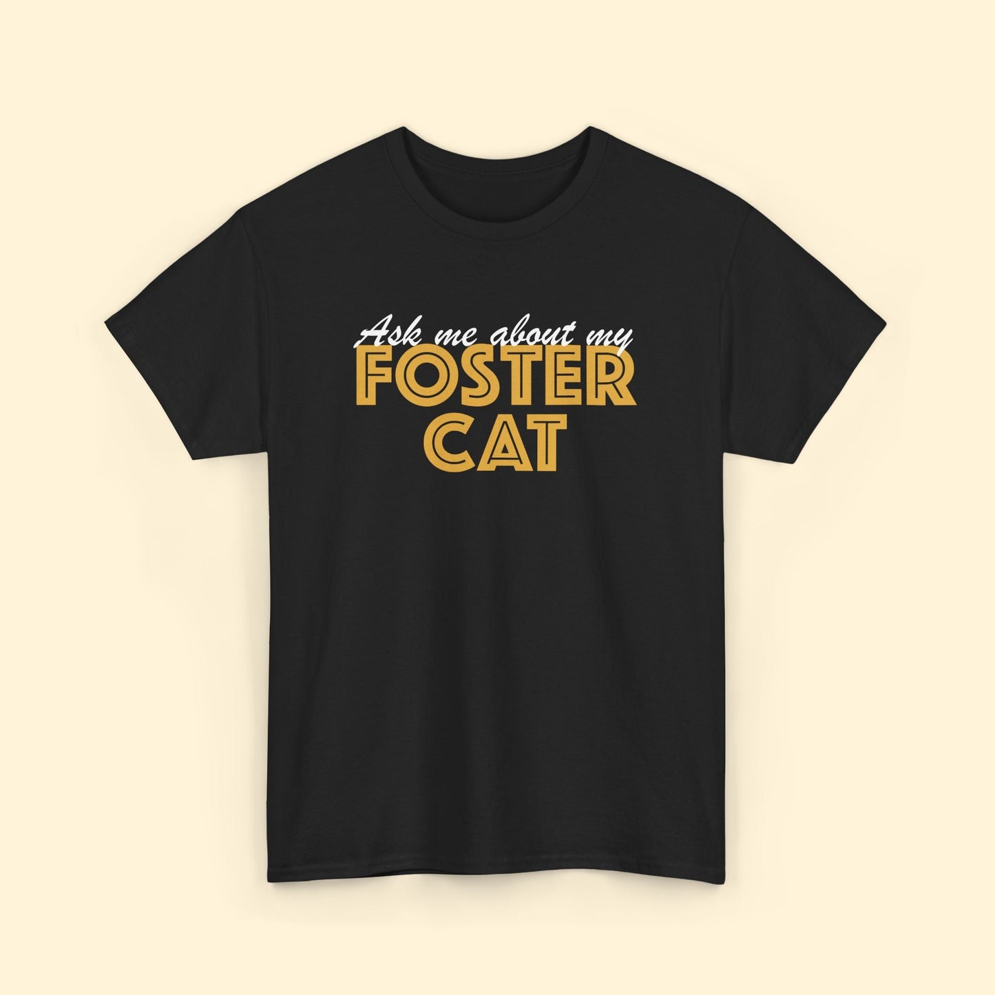 Ask Me About My Foster Cat | Unisex Crewneck Tee - Detezi Designs - 20333273498051310120