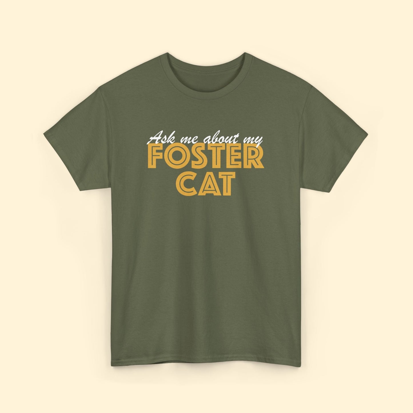 Ask Me About My Foster Cat | Unisex Crewneck Tee - Detezi Designs - 21364790339017533137