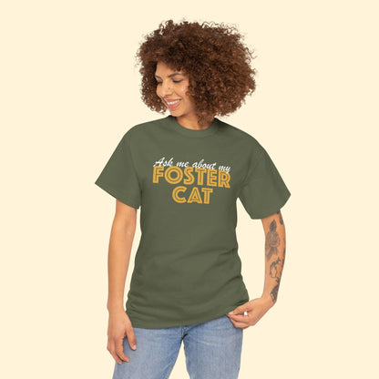 Ask Me About My Foster Cat | Unisex Crewneck Tee - Detezi Designs - 28127637725677698608