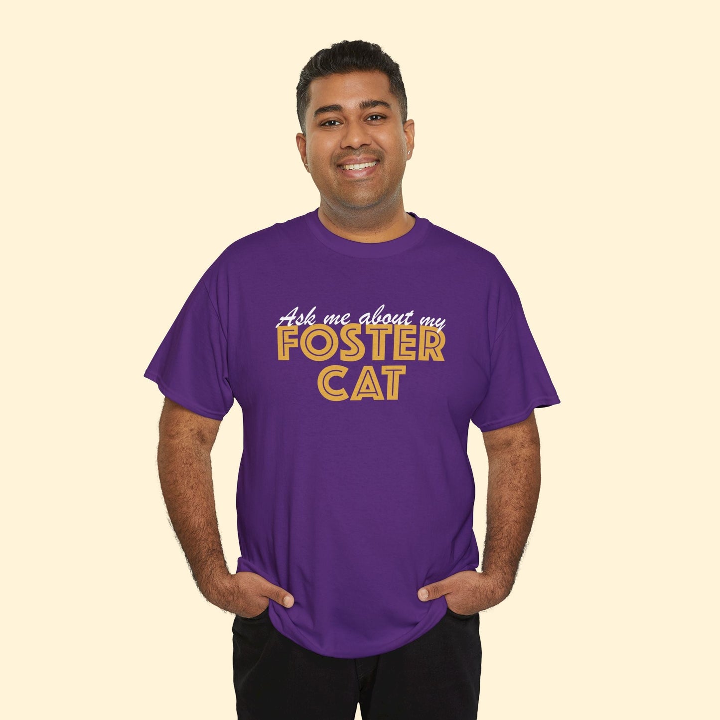 Ask Me About My Foster Cat | Unisex Crewneck Tee - Detezi Designs - 28127637725677698608