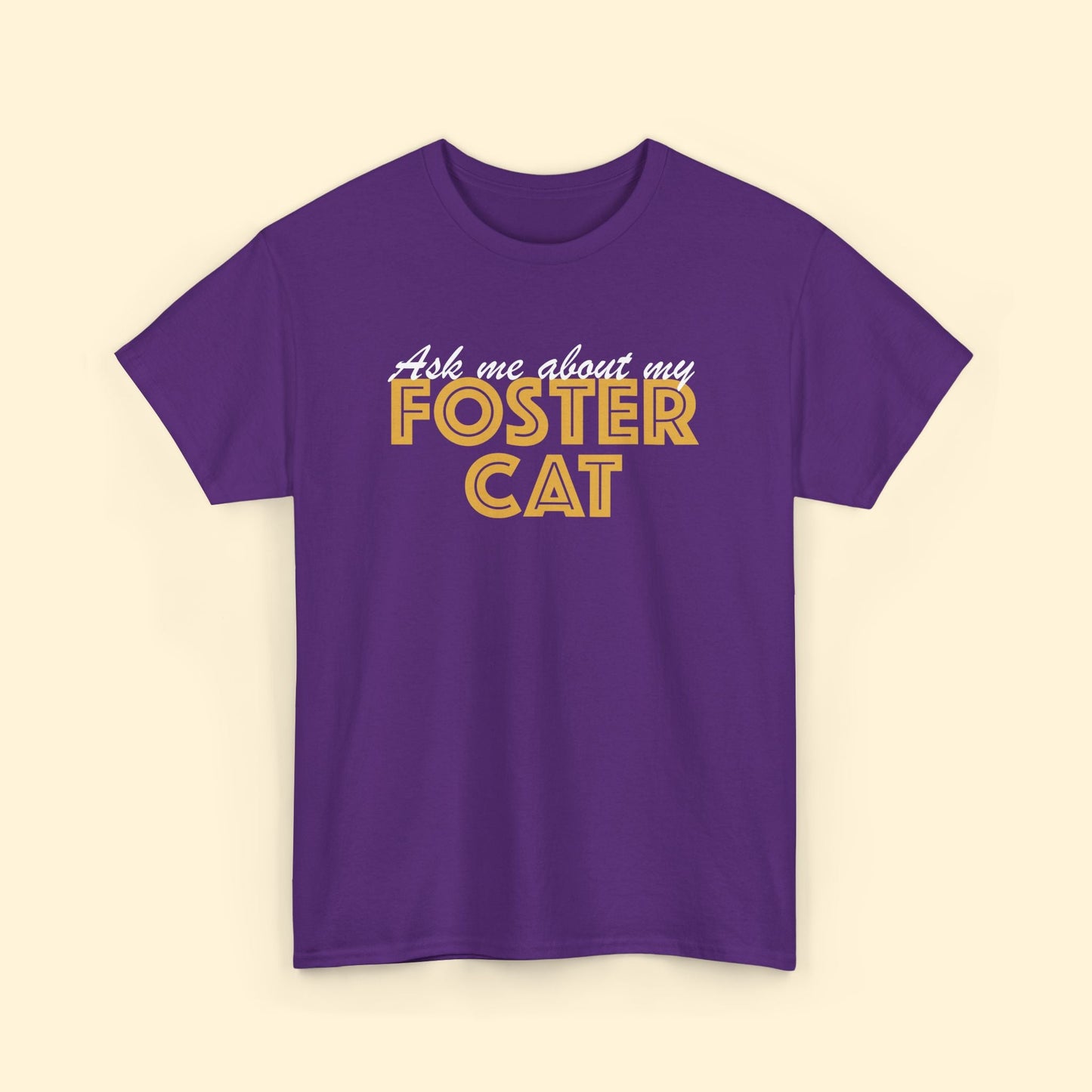 Ask Me About My Foster Cat | Unisex Crewneck Tee - Detezi Designs - 28127637725677698608