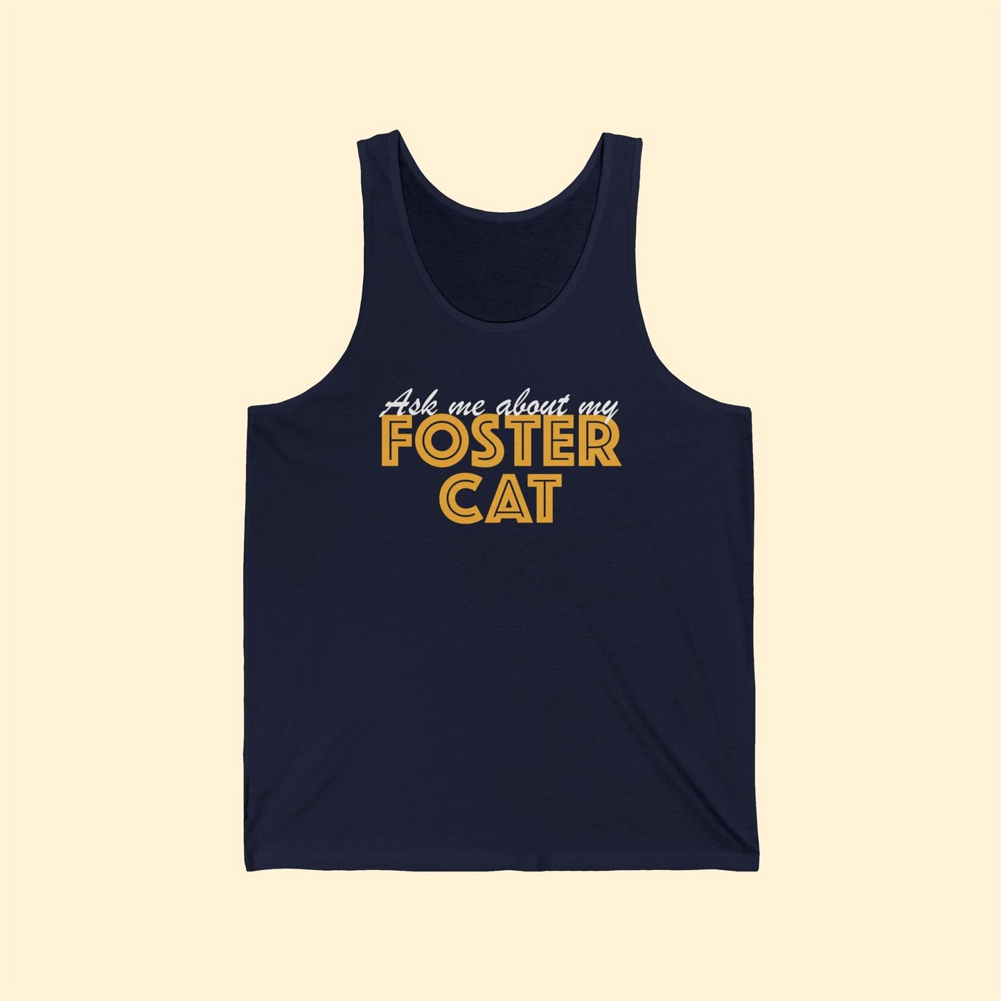 Ask Me About My Foster Cat | Unisex Tank - Detezi Designs - 32378425120700077999