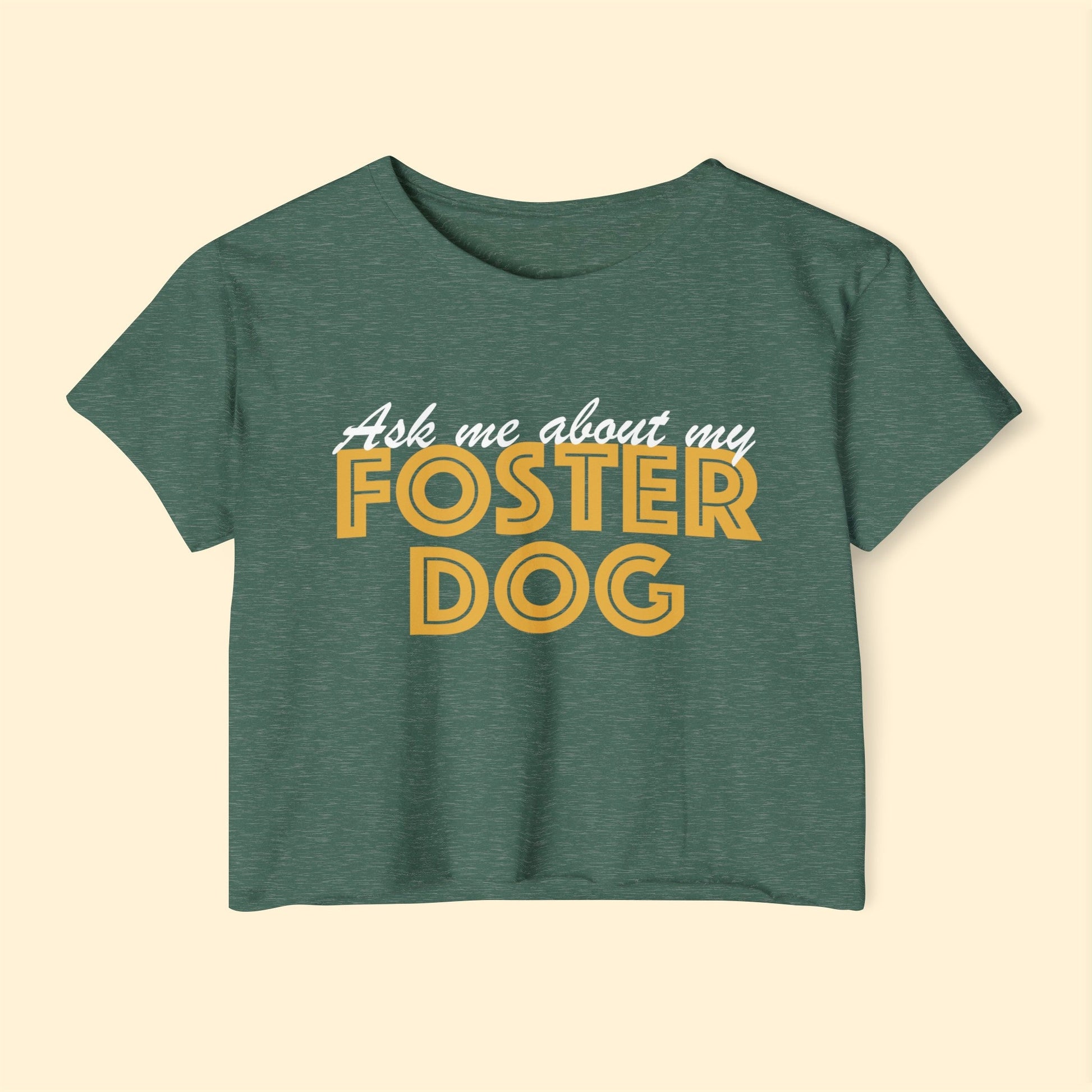 Ask Me About My Foster Dog | Classic | Women's Festival Crop Top - Detezi Designs-23617836004945934768