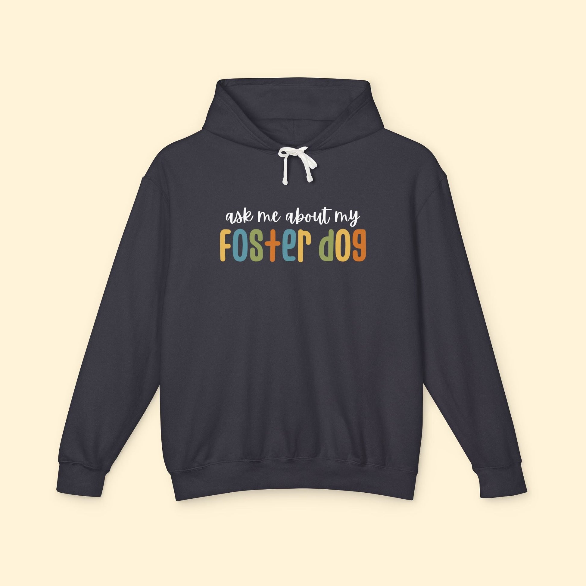 Ask Me About My Foster Dog | Lightweight Comfort Colors Hooded Sweatshirt - Detezi Designs - 72878812772925930744