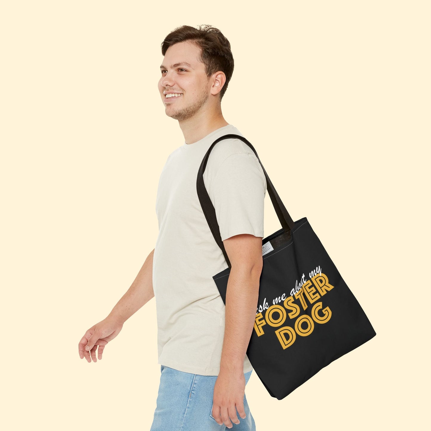 Ask Me About My Foster Dog | Tote Bag - Detezi Designs - 11438908423905243869