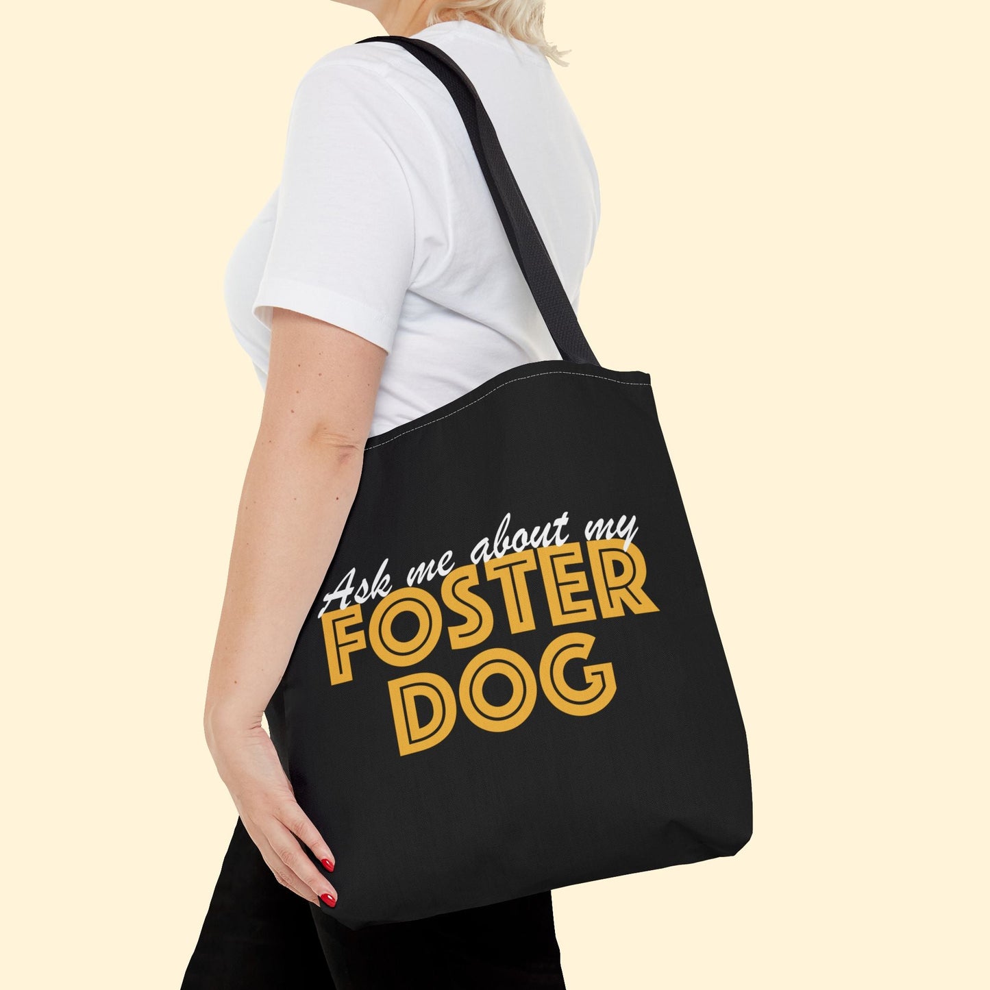 Ask Me About My Foster Dog | Tote Bag - Detezi Designs - 25683990069701693196