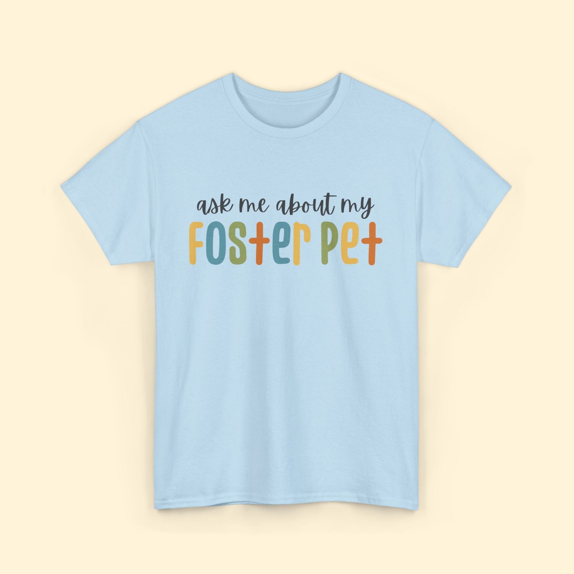 Ask Me About My Foster Pet - Retro Colors | Text Tees - Detezi Designs - 11422550970501035904