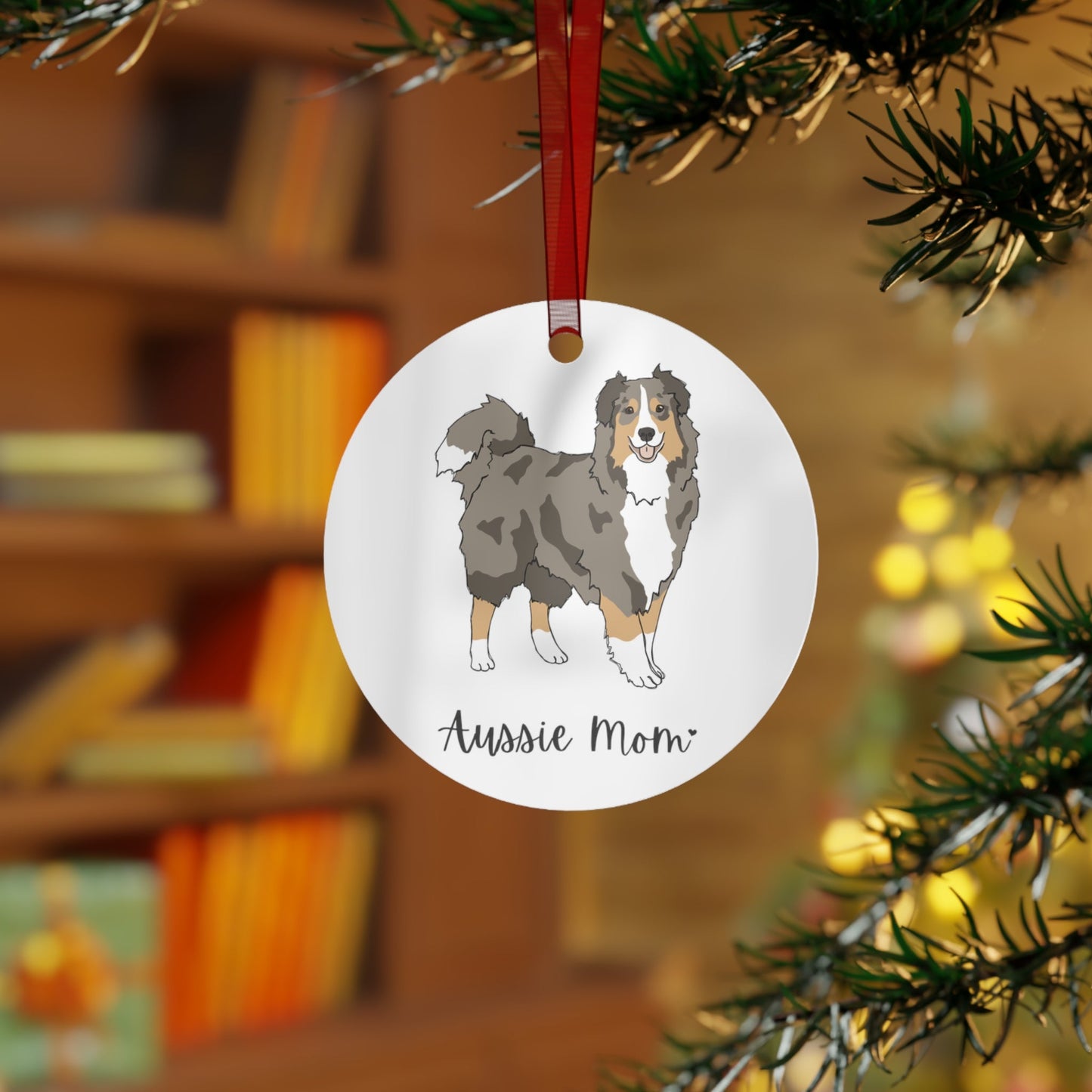 Aussie Mom | Holiday Ornament - Detezi Designs - 13288965146572561147