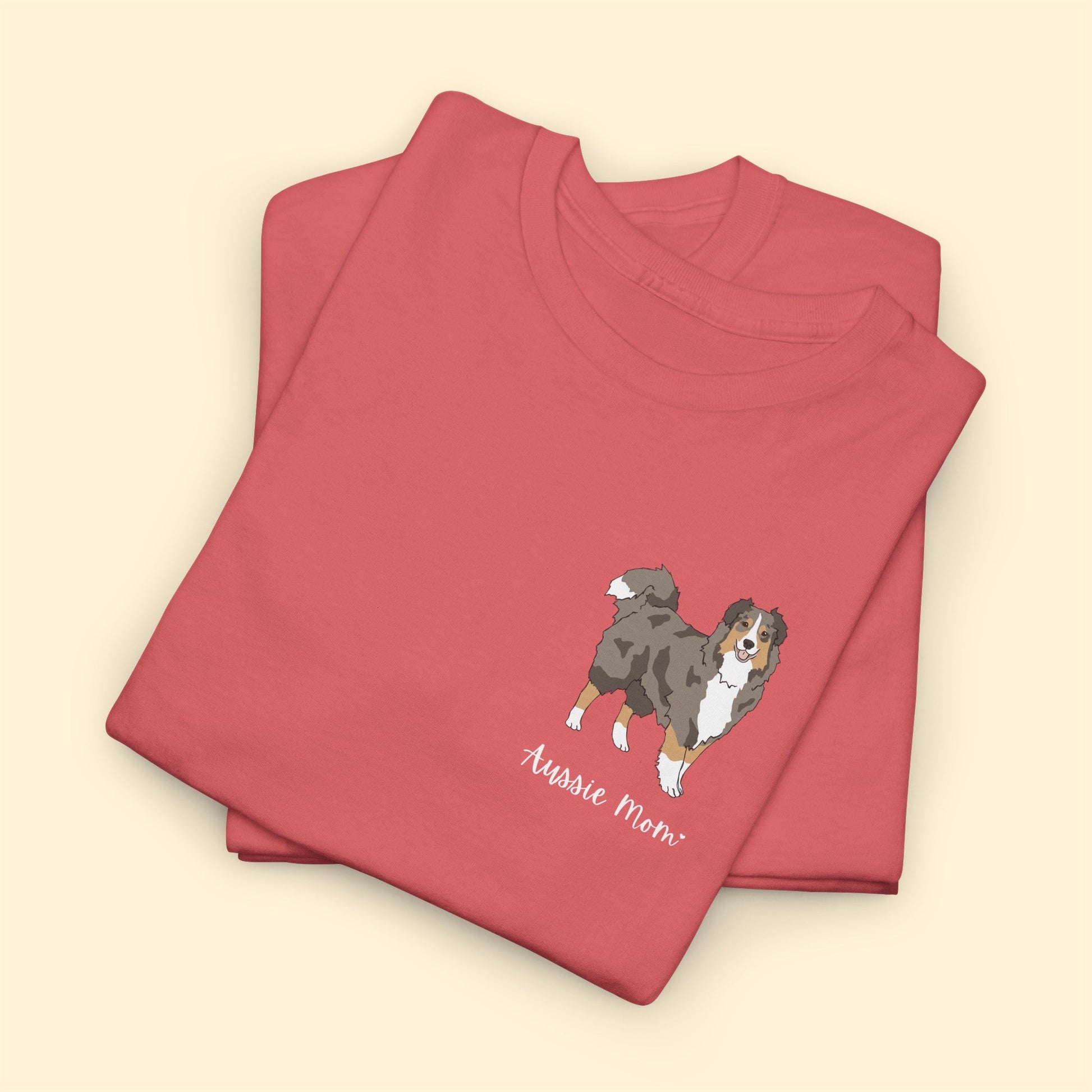 Aussie Mom | Pocket Print | Unisex T-shirt - Detezi Designs-19502863543573846370