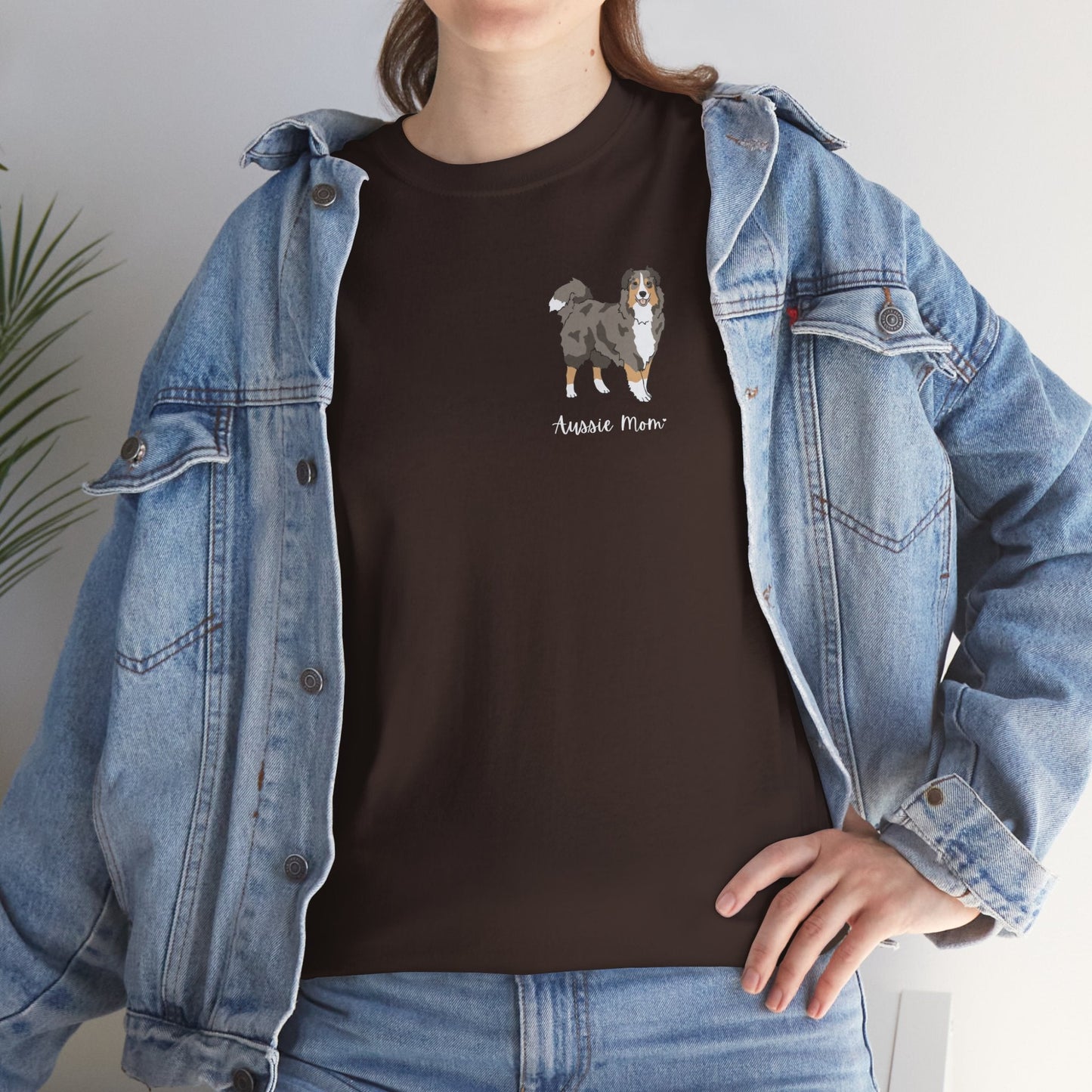 Aussie Mom | Pocket Print | Unisex T-shirt - Detezi Designs-19502863543573846370